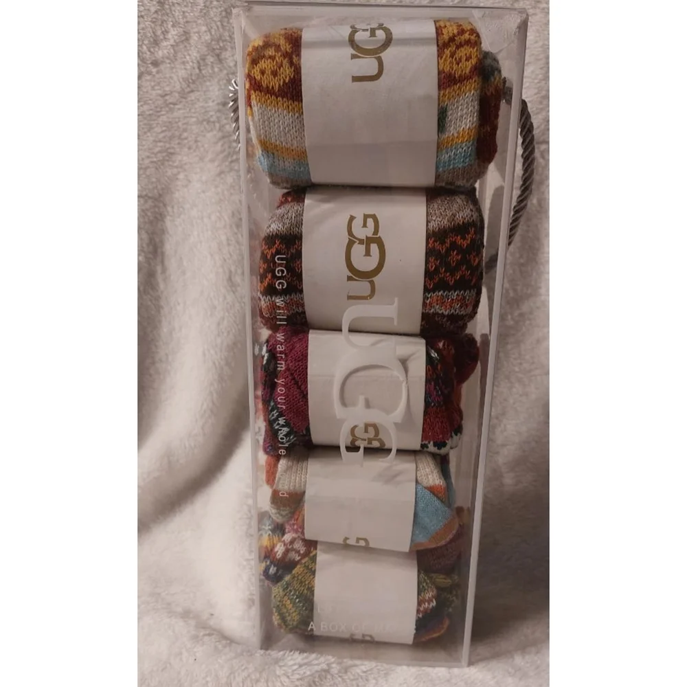 Women's UGG Size 7-9 Multi-color Patterned Socks Set
